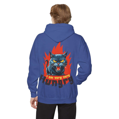 I am very very Hungry - Cartoon Cat Unisex Pullover Hoodie