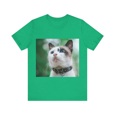 Cat with blue eyes - Unisex Jersey Short Sleeve Tee