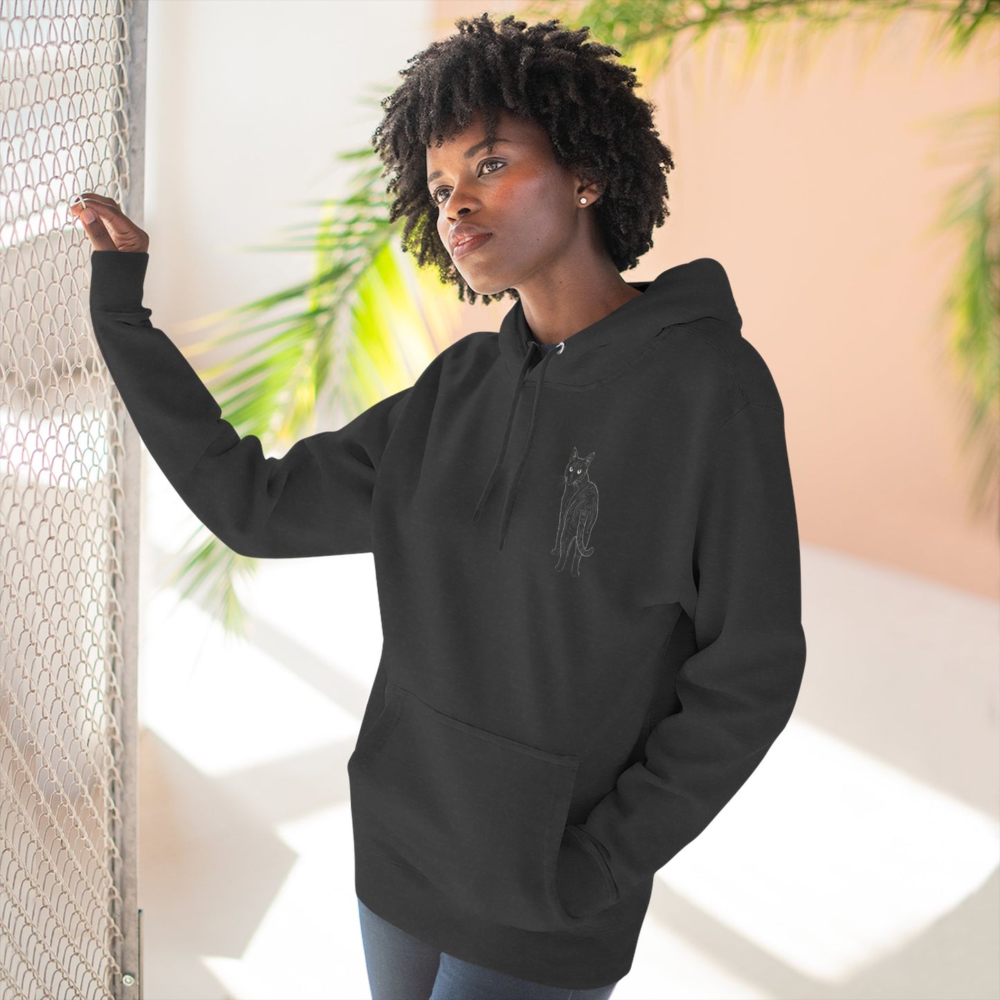 Cat-Inspired Cozy Comfort Unisex Fleece Hoodie style 2