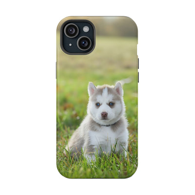 Magnetic Dog Case style 1 for Apple iPhone, Cute Puppy Phone Cover, Impact-Resistant Dog Lover Gift, Pet Protection Case, Animal-Themed Phone Accessory