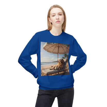 Beach Vibes Dog Graphic Unisex Crewneck Sweatshirt