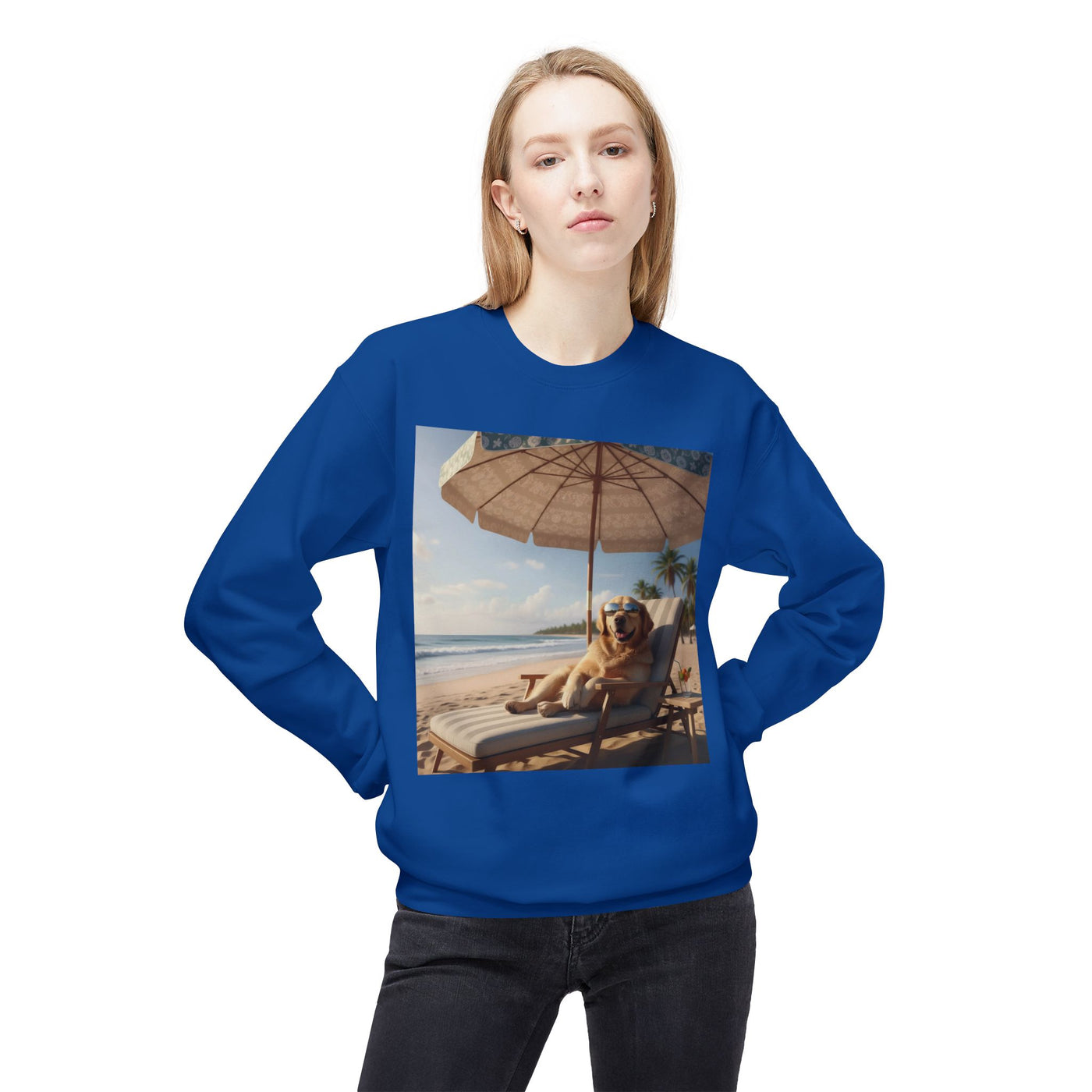Beach Vibes Dog Crewneck Sweatshirt