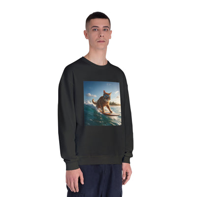 Surfing Cat style 1 Unisex NuBlend® Crewneck Sweatshirt
