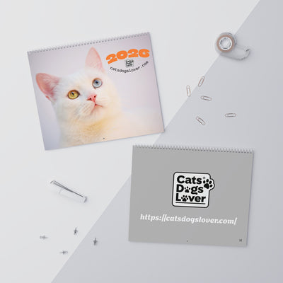 2026 Cat Wall Calendar, Cute Kitten Theme, Animal Lover Gift, Pet Lover Wall Decor, Monthly Planner