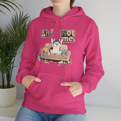 Ah! Not Me. Cute Husky Unisex Pullover Hoodie for Dog Lover