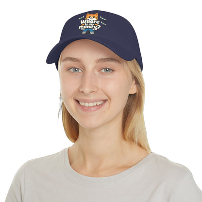 Where is my money Cute Cat Low Profile Cap Hat