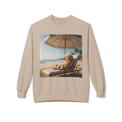 Beach Vibes Dog Graphic Unisex Crewneck Sweatshirt