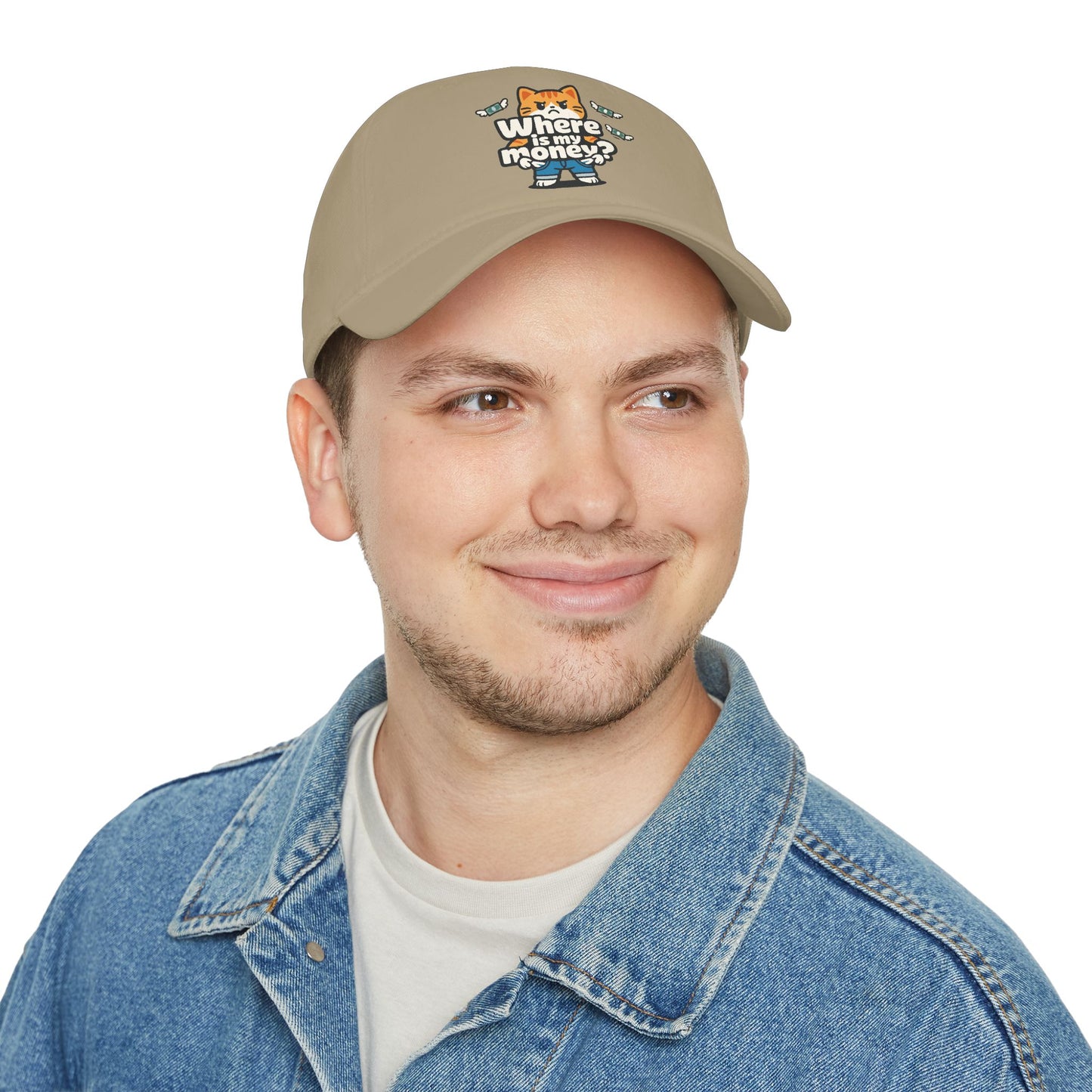 Where is my money Cute Cat Low Profile Cap Hat