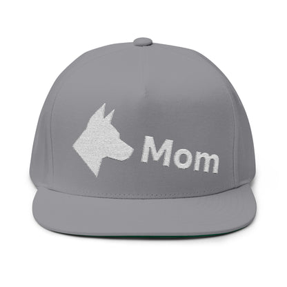 Stylish Embroidered Dog Mom Flat Bill Cap style 3
