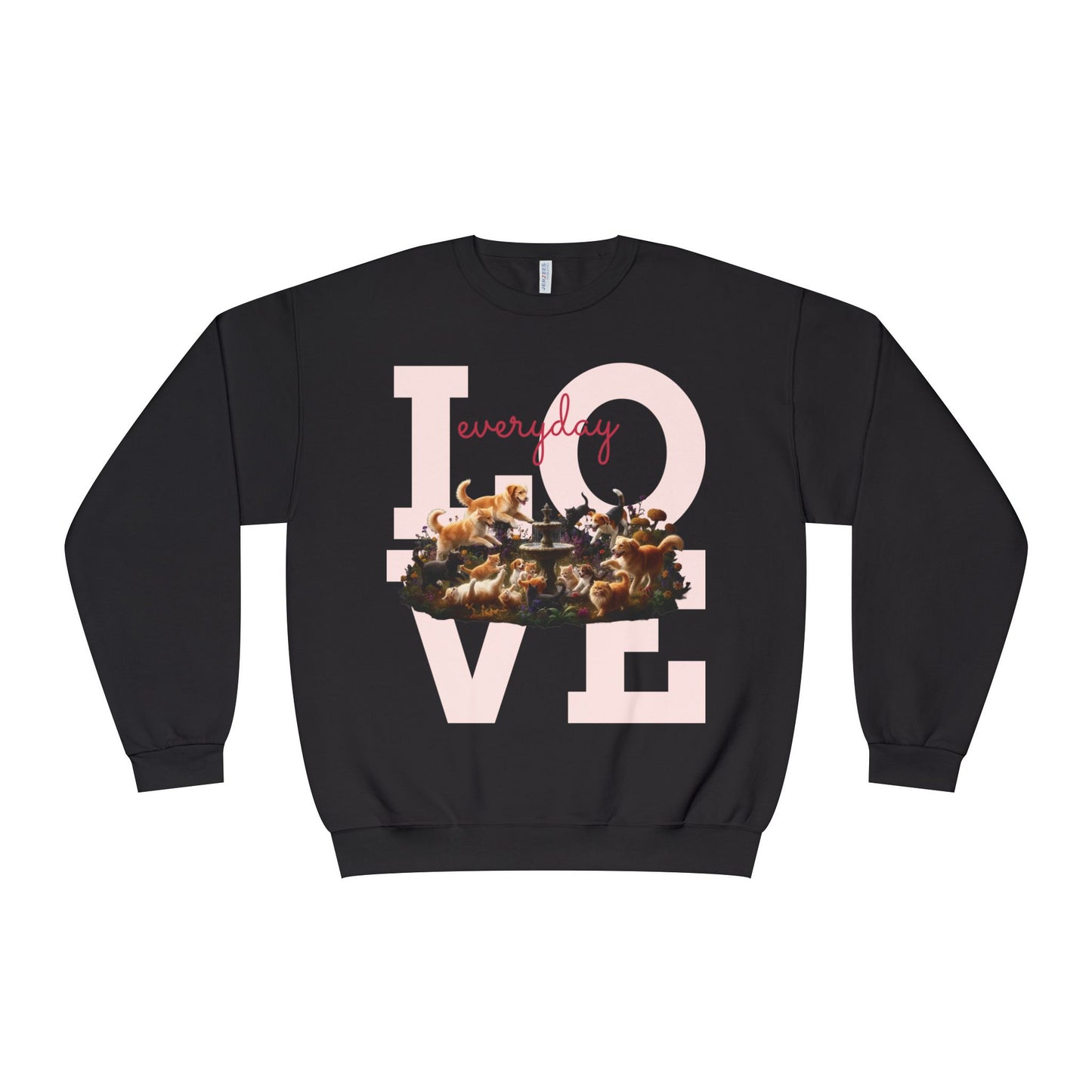 Love Everyday Cats & Dogs Unisex NuBlend Crewneck Sweatshirt