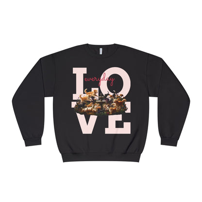 Love Everyday Cats & Dogs Unisex NuBlend Crewneck Sweatshirt