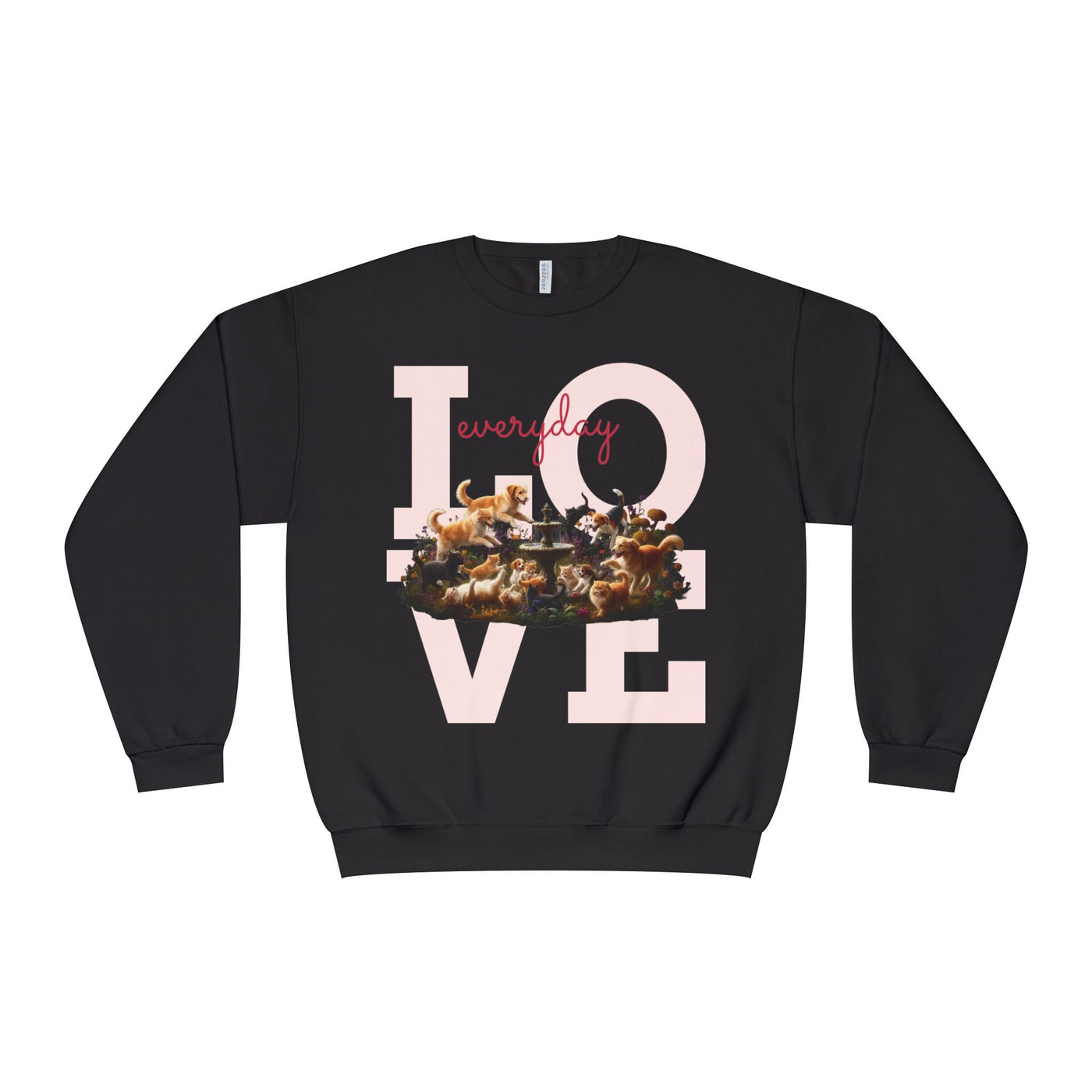Love Everyday Cats & Dogs Unisex NuBlend® Crewneck Sweatshirt