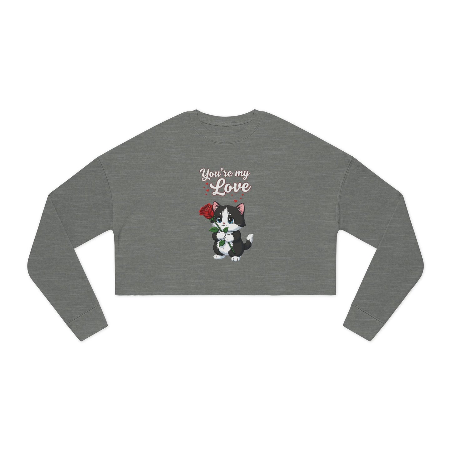 Cropped Cat Lover Women Sweatshirt - You're My Love style 1