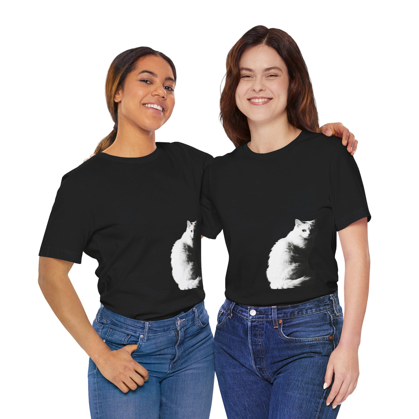 Cat Lover outlined style 1 Unisex Tee, Cat T-Shirt, Gifts for Cat Owners, Cute Cat Apparel, Pet Lover's Shirt, Everyday Casual Wear