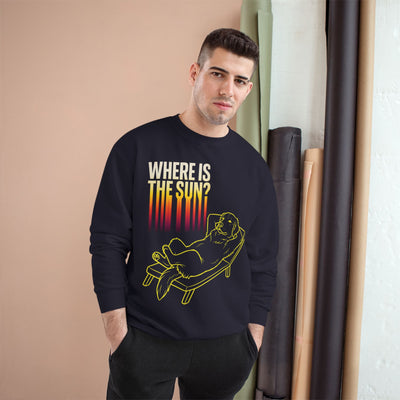 Where is the Sun? Dog Graphic Champion Unisex Crewneck Sweatshirt