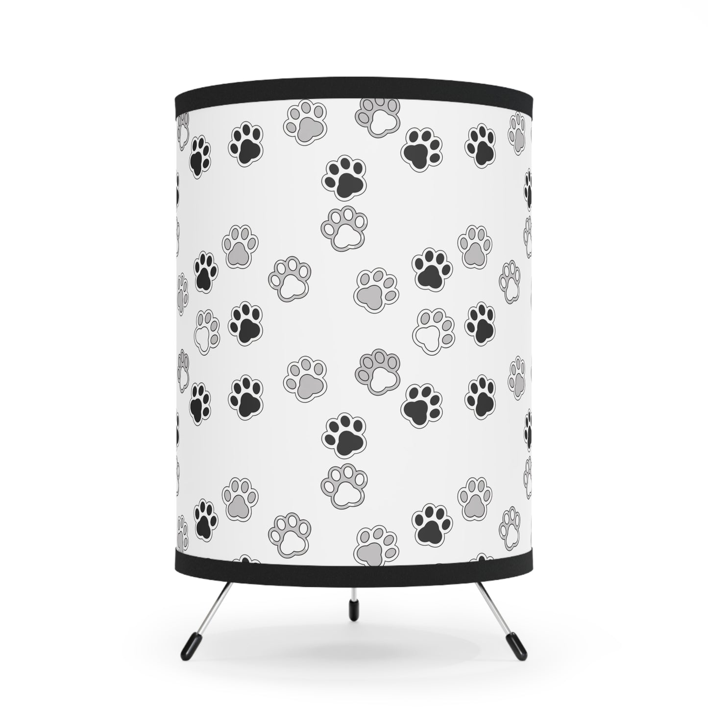 Cat Paw Print Tripod Lamp with High-Res Shade