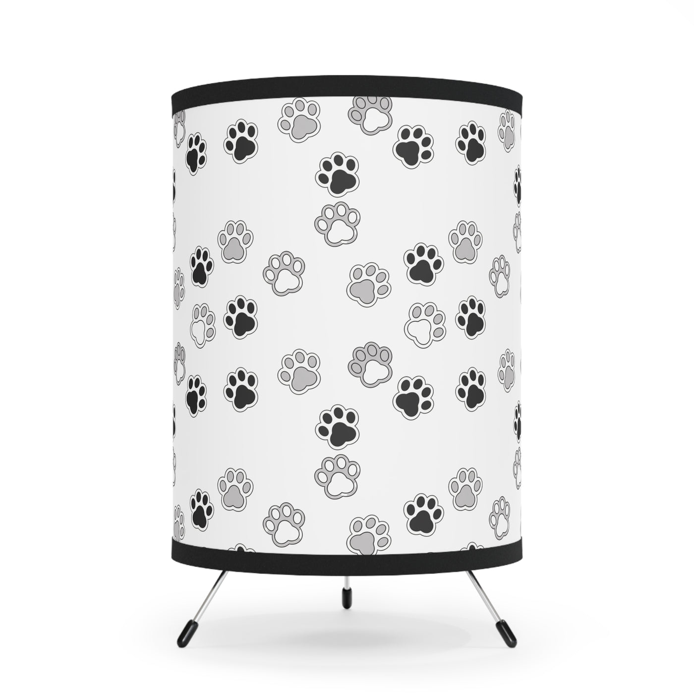 Cat Paw Print Tripod Lamp with High-Res Shade
