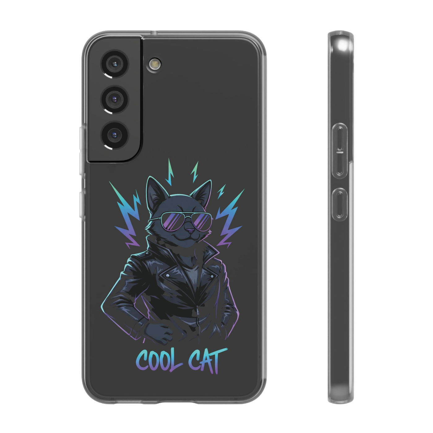 Cool Cat Anime style Flexi Case for Cat Lovers