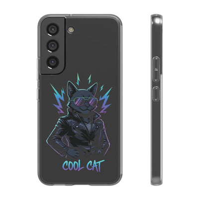 Cool Cat Anime style Flexi Case for Cat Lovers