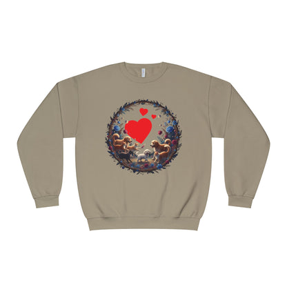 Cats & Dogs Full of Love Unisex NuBlend Crewneck Sweatshirt