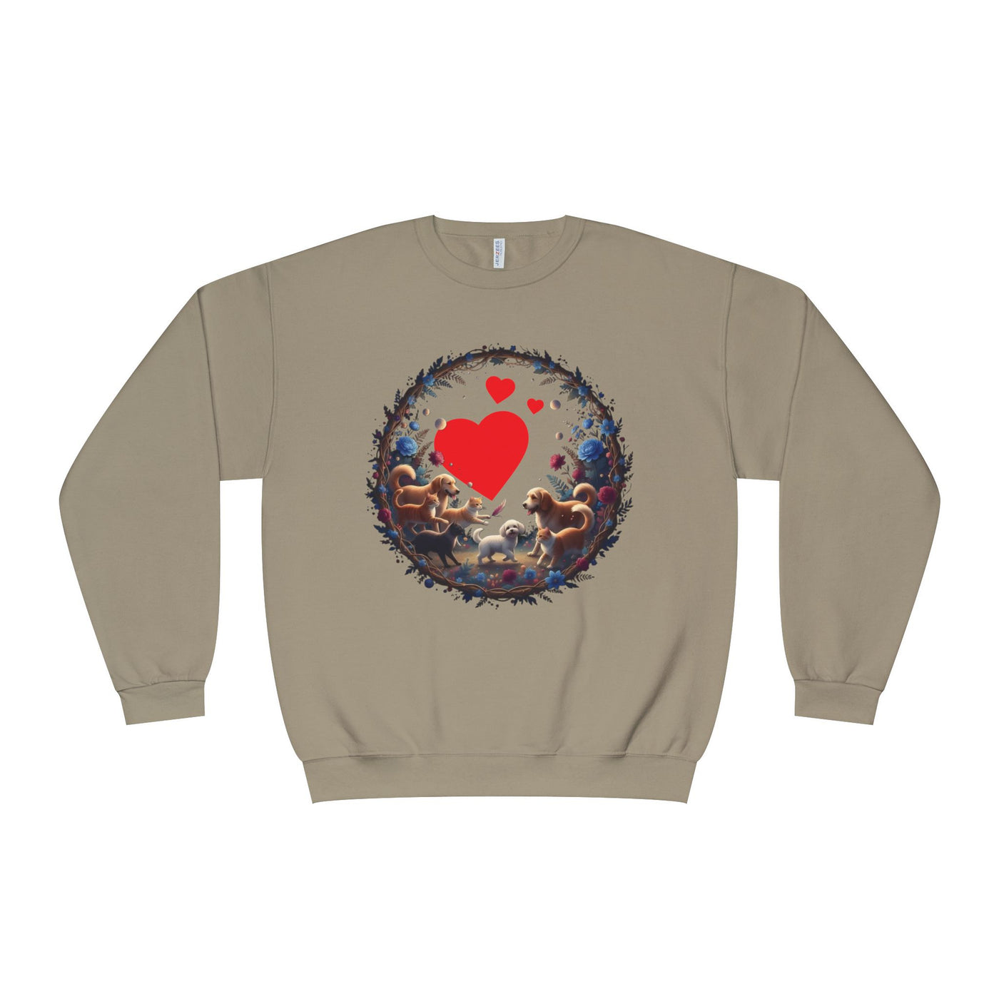 Cats & Dogs Full of Love Unisex NuBlend® Crewneck Sweatshirt