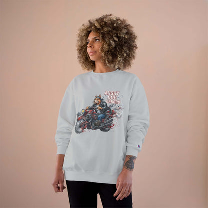Angry Dog Onboard Graphic Champion Crewneck Sweatshirt style 3