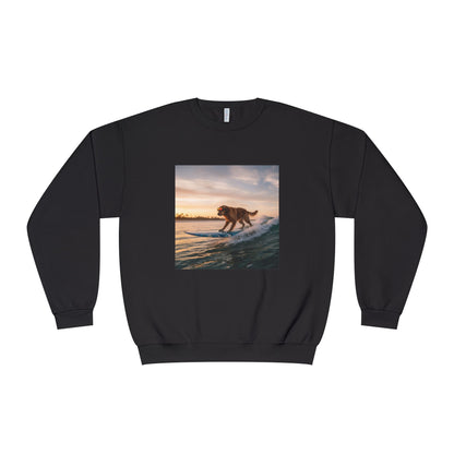 Surfing Dog Graphic Unisex NuBlend Crewneck Sweatshirt style 2