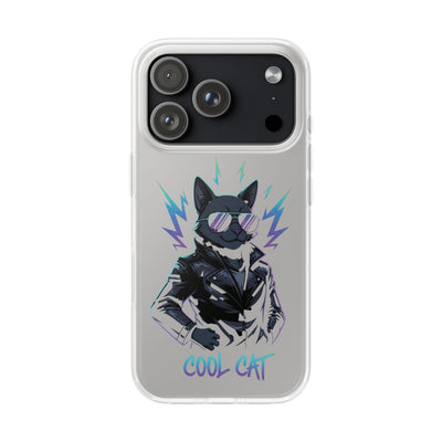 Cool Cat Anime style Flexi Case for Cat Lovers