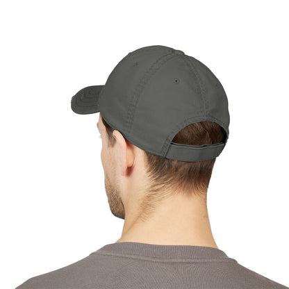 Cats Lover Distressed Embroidered Cap Dad Hat Brown Words