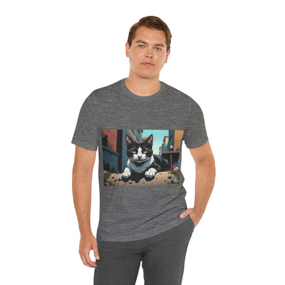 Cool Cat Graphic Tee style 1 - Unisex Jersey Short Sleeve Tee, Cat Lover Gift, Cute Cat T-Shirt, Casual Wear, Pet Owner Apparel