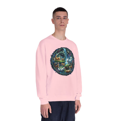 Cats & Dogs Happy Garden Unisex NuBlend Crewneck Sweatshirt style2