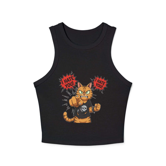 Angry Cat 'I Hate You' Graphic style 1 Women Tank Top