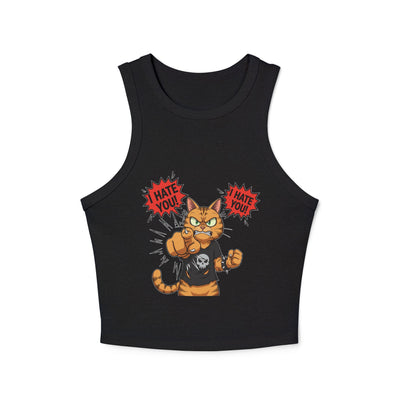 Angry Cat 'I Hate You' Graphic style 1 Women Tank Top