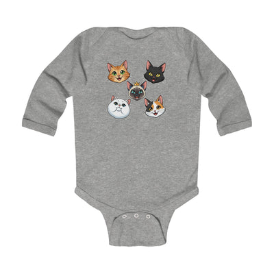 Cute Cat Faces Infant Bodysuit, Baby Shower Gift, Newborn Outfit, Adorable Pet Lover Apparel, Trendy Infant Wear, Cute Baby Clothes