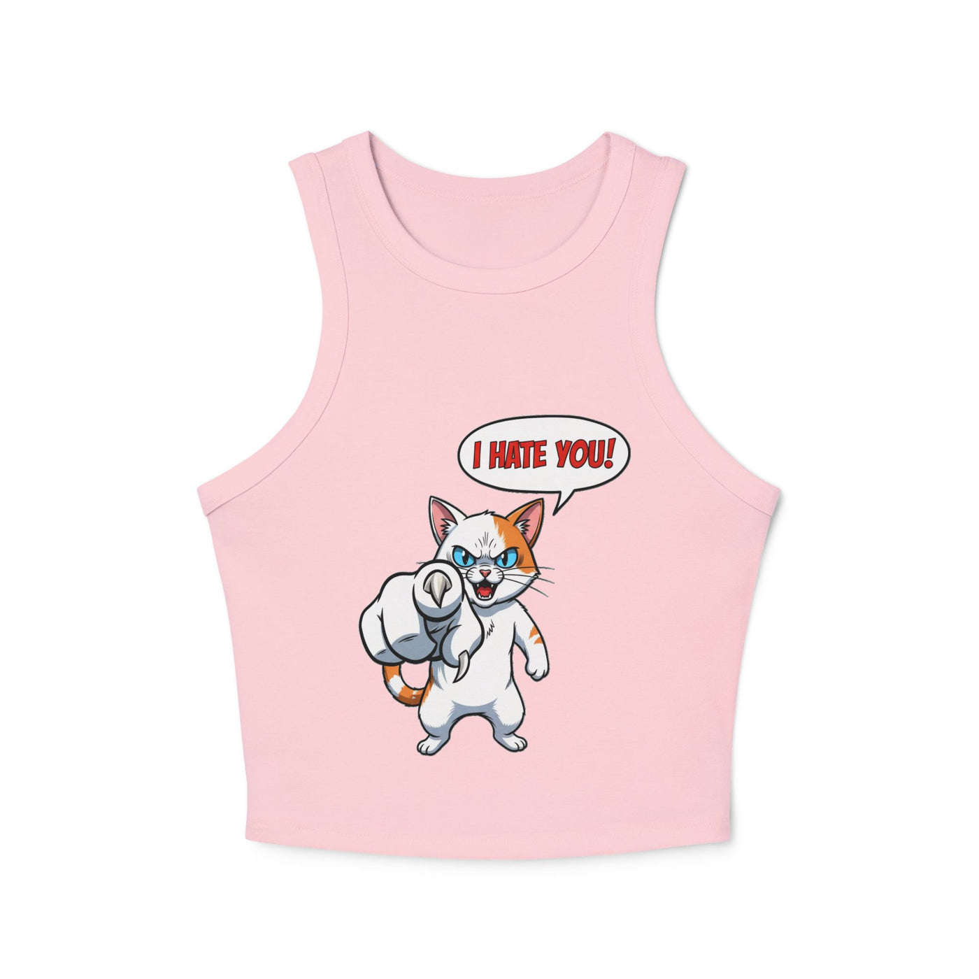 Angry Cat 'I Hate You' Graphic style 2 Women Tank Top