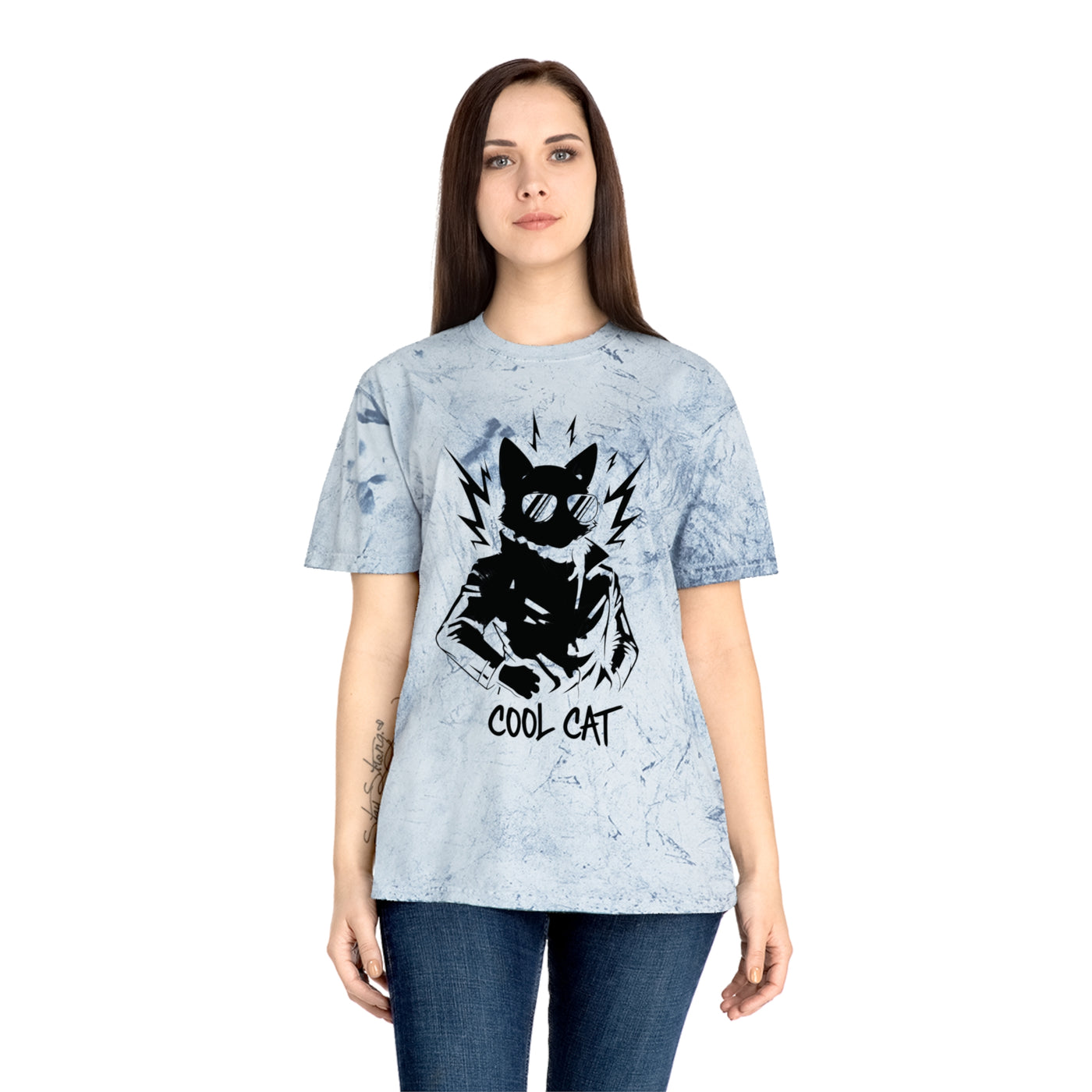 Black Cool Cat Unisex T-Shirt - Vibrant Graphic Tee, Gift for Cat Lovers, Casual Wear, Streetwear, Unique Style