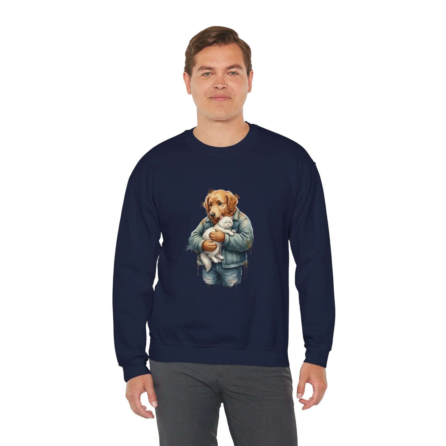 Watercolor Dog painting Unisex Crewneck Sweatshirt style 6