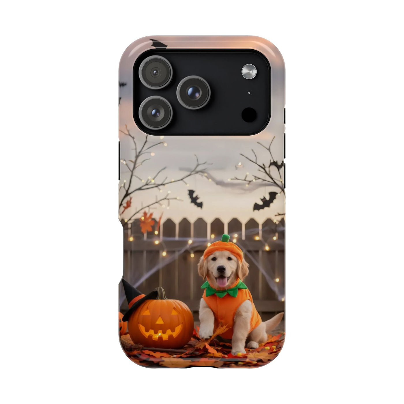 Halloween cute puppy photo style 4 Magnetic Impact-Resistant Phone Case, Cute Dog Design, Pet Owner Gift, Animal Lover Accessory, Birthday Gift for Dog Lovers