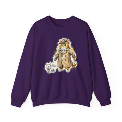 Watercolor Cat & Dog painting Unisex Crewneck Sweatshirt style 1