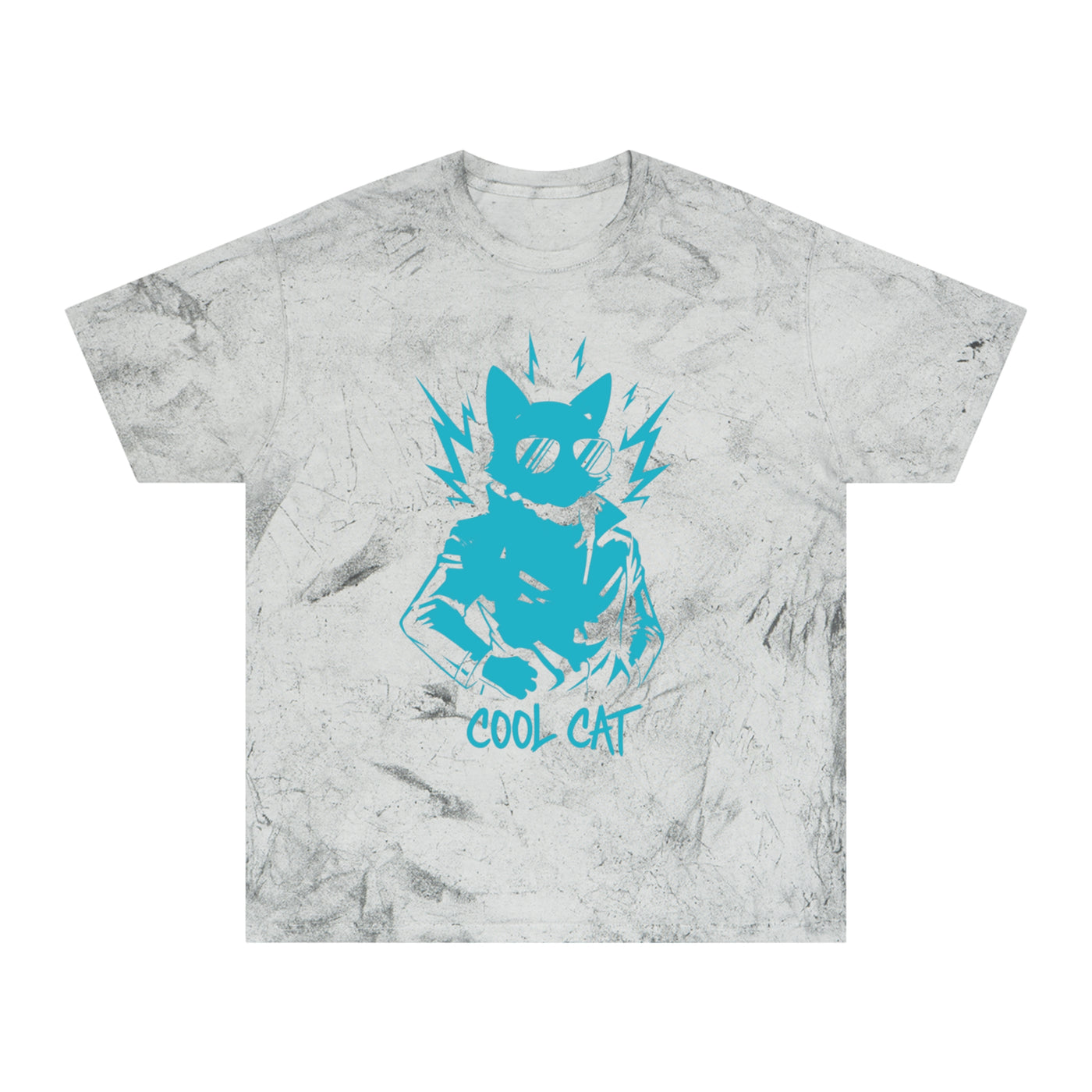 Blue Cool Cat Unisex T-Shirt - Vibrant Graphic Tee, Gift for Cat Lovers, Casual Wear, Streetwear, Unique Style