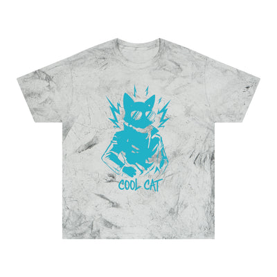 Blue Cool Cat Unisex T-Shirt - Vibrant Graphic Tee, Gift for Cat Lovers, Casual Wear, Streetwear, Unique Style