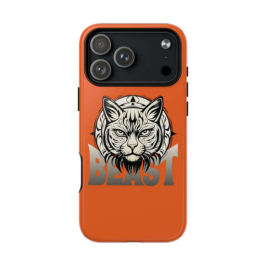Beast Cat Orange Tough Magnetic Protective Case iPhone 17 series