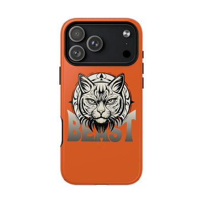 Beast Cat Orange Tough Magnetic iPhone 17 / 17 Air / Pro / Pro Max Protective Case support MagSafe
