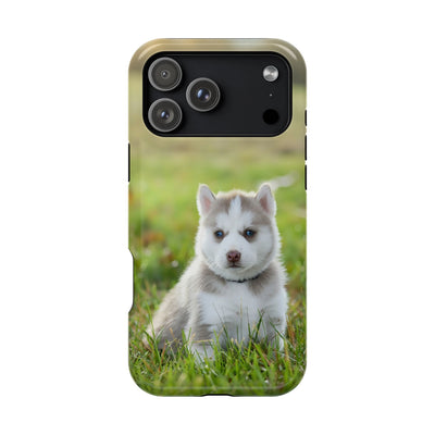 Magnetic Dog Case style 1 for Apple iPhone, Cute Puppy Phone Cover, Impact-Resistant Dog Lover Gift, Pet Protection Case, Animal-Themed Phone Accessory