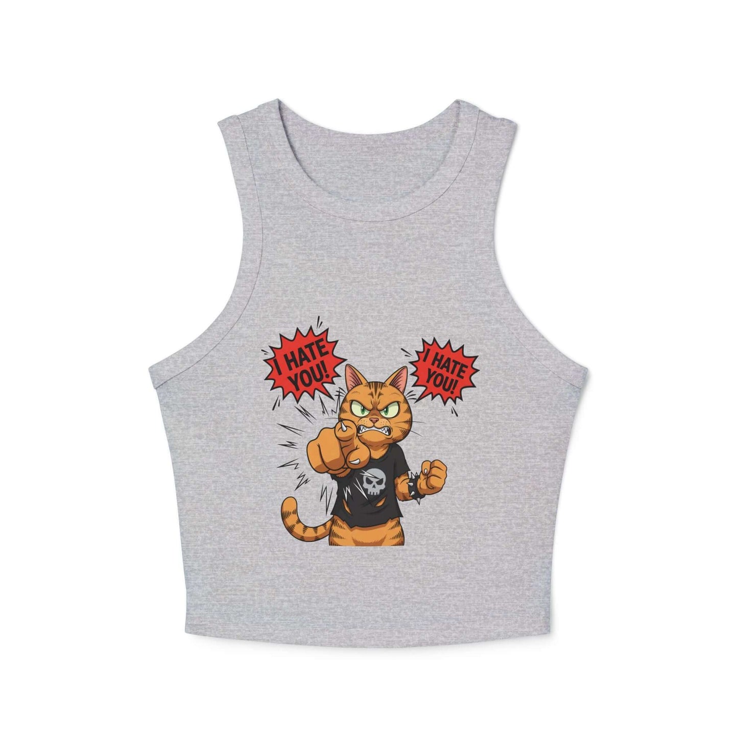 Angry Cat 'I Hate You' Graphic style 1 Women Tank Top