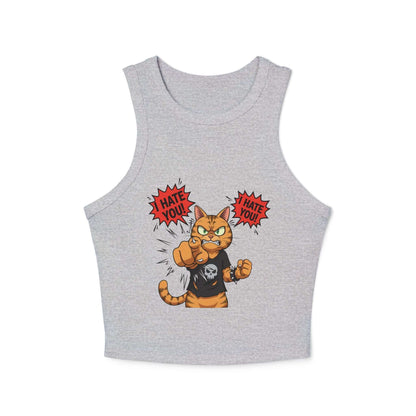 Angry Cat 'I Hate You' Graphic style 1 Women Tank Top