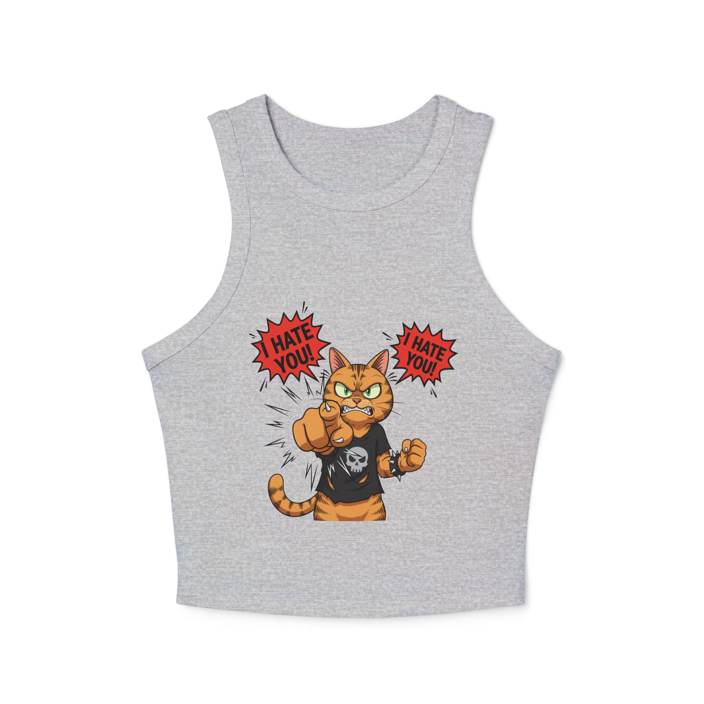 Angry Cat 'I Hate You' Graphic style 1 Women Tank Top