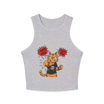 Angry Cat 'I Hate You' Graphic style 1 Women Tank Top