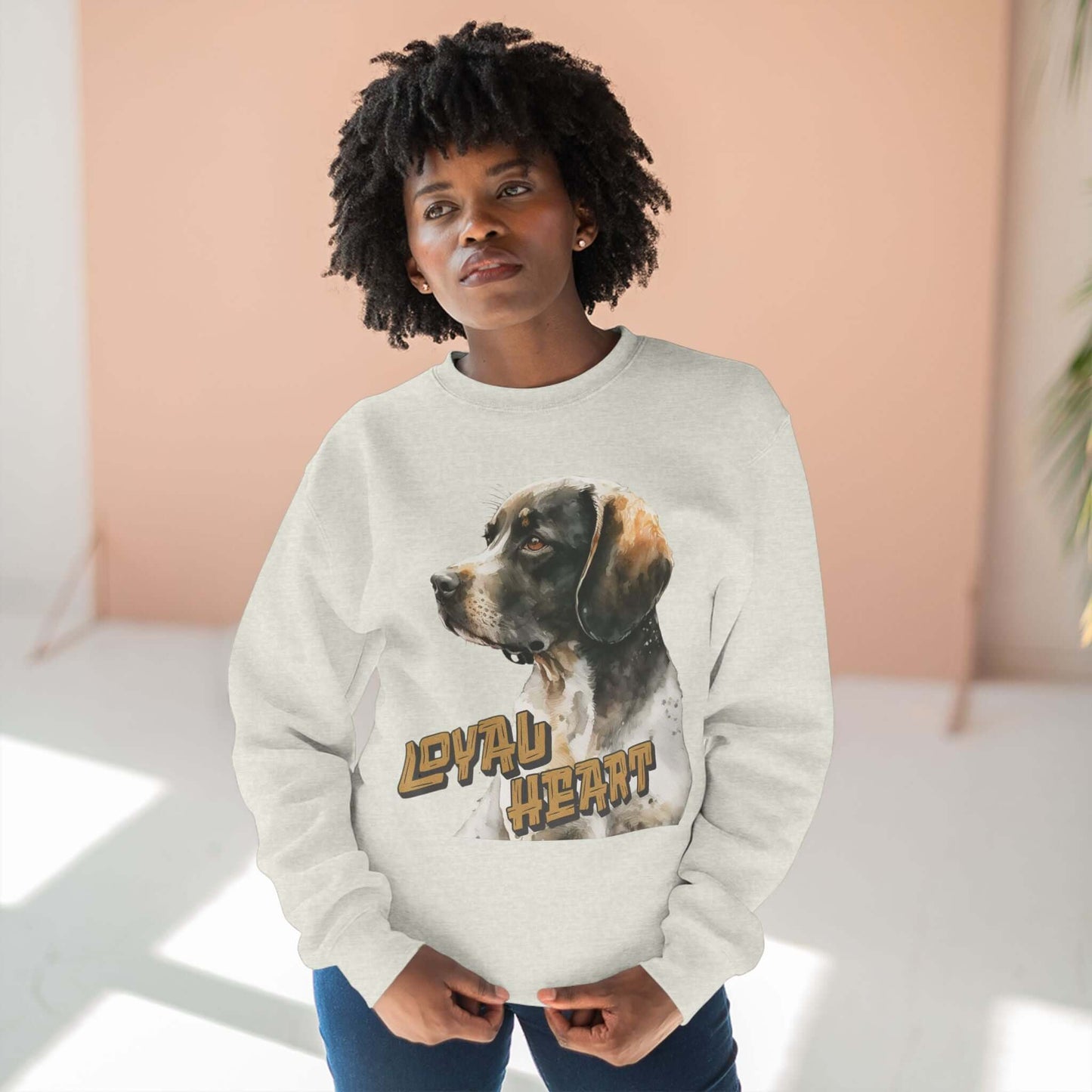 Loyal Heart Dog Lover Unisex Crewneck Sweatshirt style 4