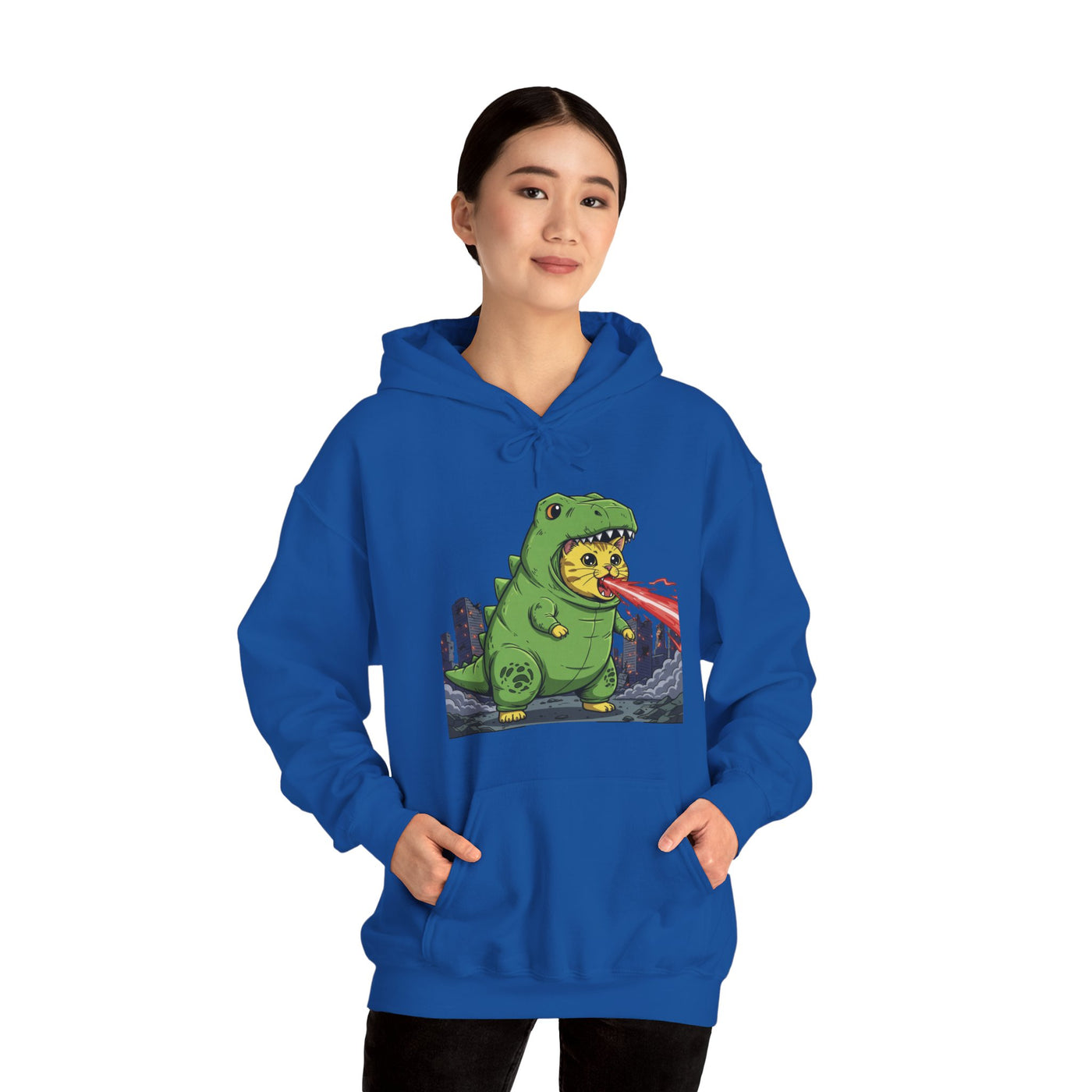 Cat cosplay Godzilla style 4 Unisex Hoodie - Fun & Playful Design